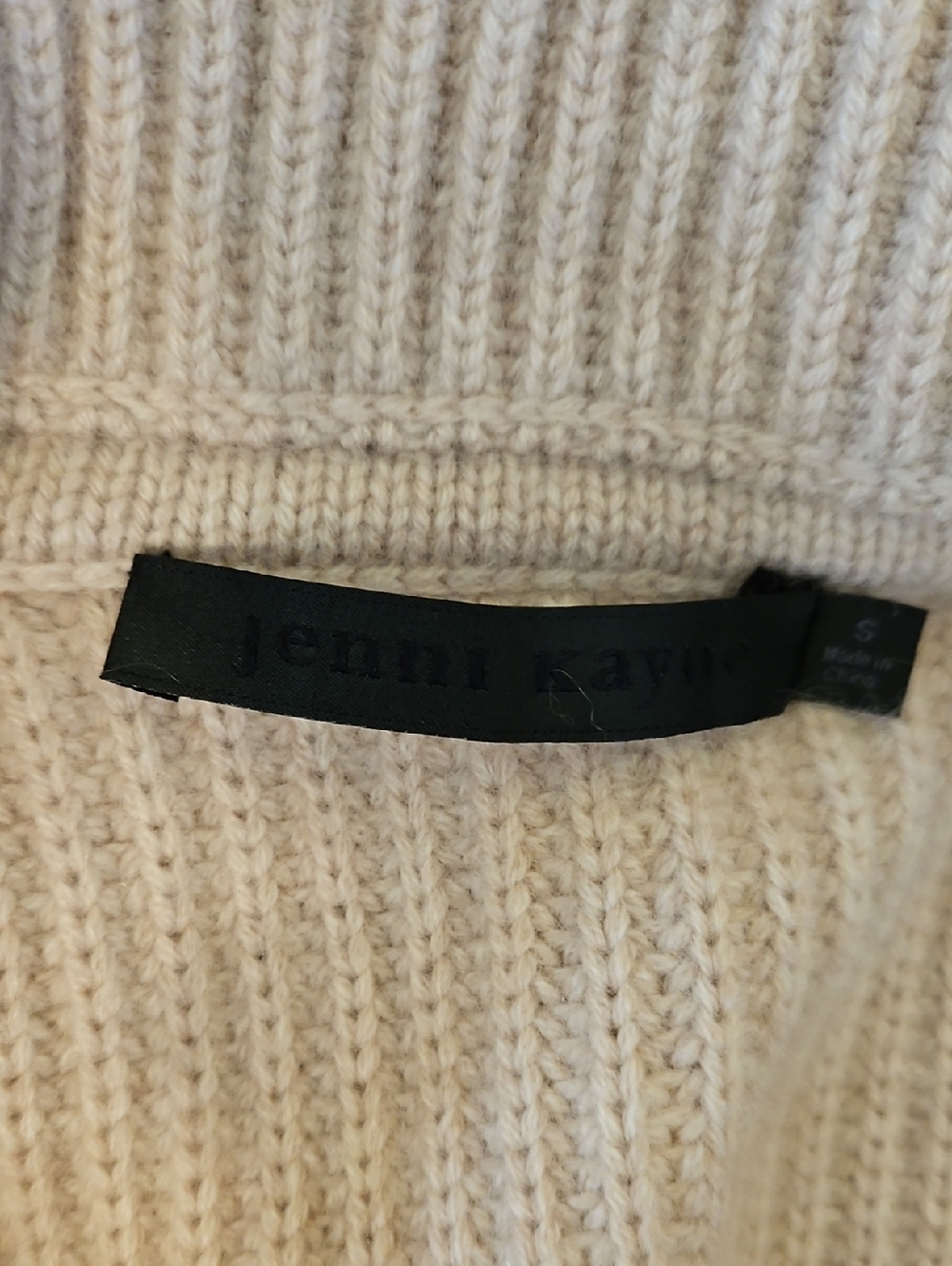 NWOT Jenni Kayne Boyd Cashmere Sweater In Oatmeal Small-XS Full-zip - Picture 10 of 14